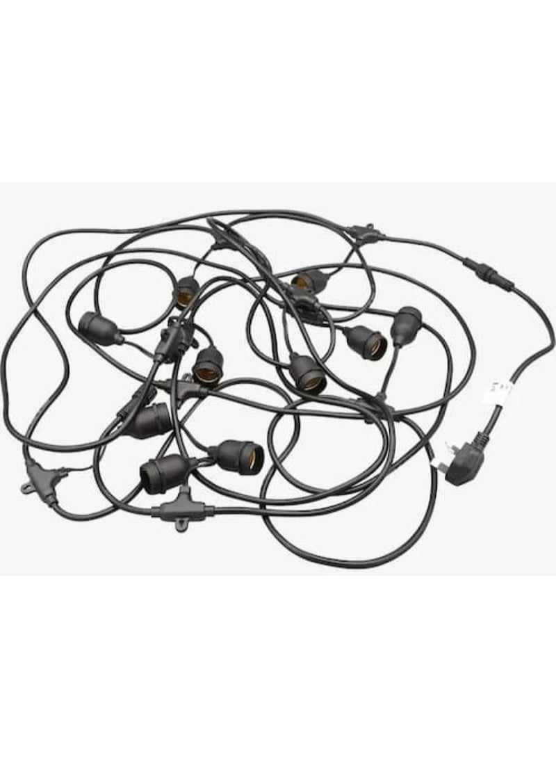 20M String Light Cable Without Bulbs – E27 Outdoor & Indoor Hanging Light Cord – IP65 Waterproof – Connectable Design - Image 5